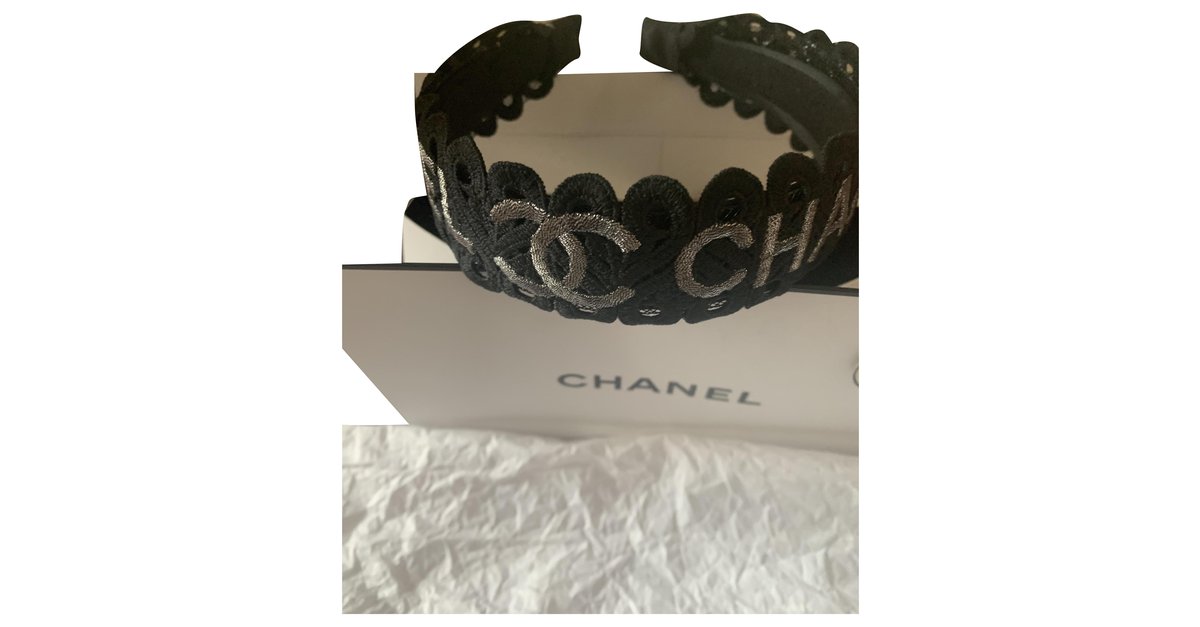 Chanel Hair accessories Black Lace ref.256920 - Joli Closet
