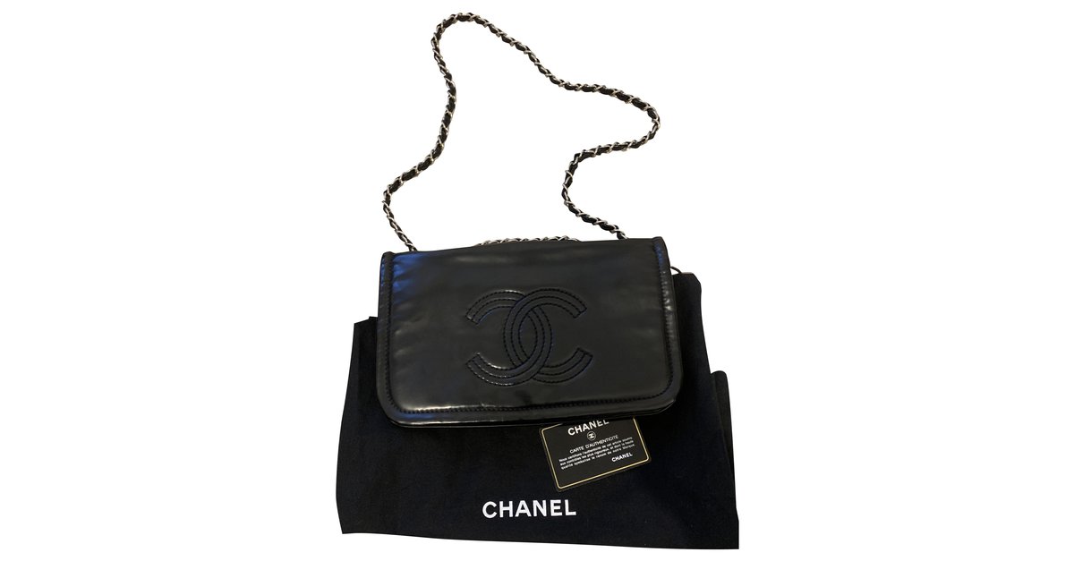 Chanel Patent Leather Lipstick Flap Bag, Luxury, Bags & Wallets on Carousell