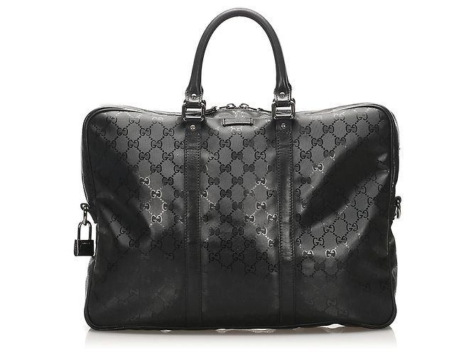 Gucci Black GG Imprime Business Bag ref.257471 - Joli Closet