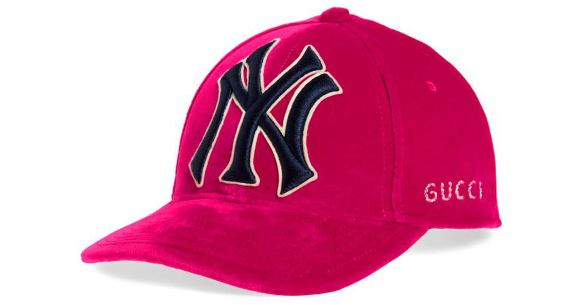 Gucci NY cap new Pink Velvet ref.257671 - Joli Closet