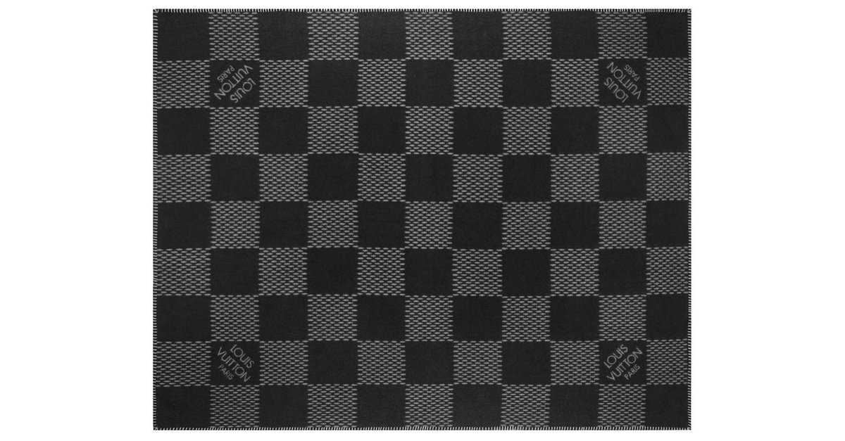 Louis Vuitton LV blanket monogram eclipse Dark grey Wool ref.286119 - Joli  Closet