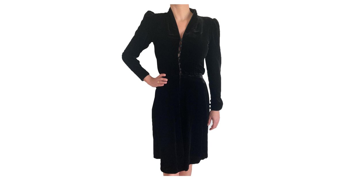 Jean Louis Scherrer Dresses Black Velvet ref.257913 - Joli Closet