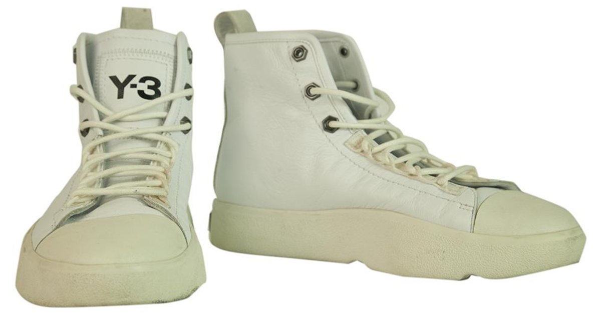 comportarse casamentero malo Adidas Y-3 by Yohji Yamamoto Y-3 Bashyo II White leather sneakers 42 eu, US  8,5 ref.259878 - Joli Closet