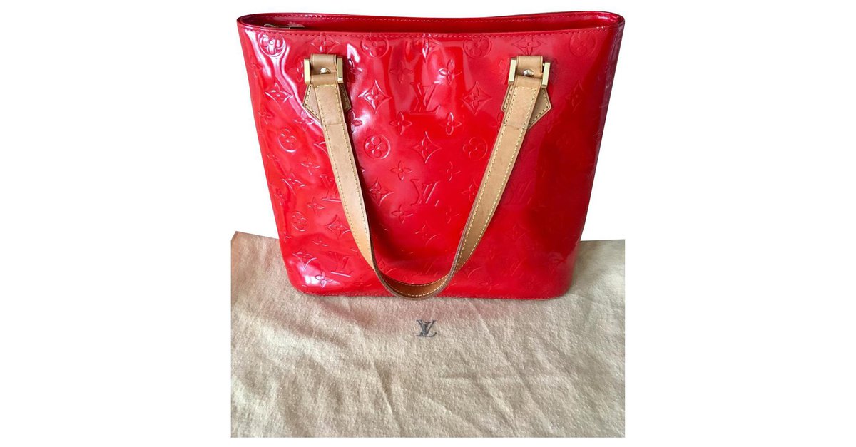Louis Vuitton Vernis Leather Houston Bag Red LVJP623 - Bags of