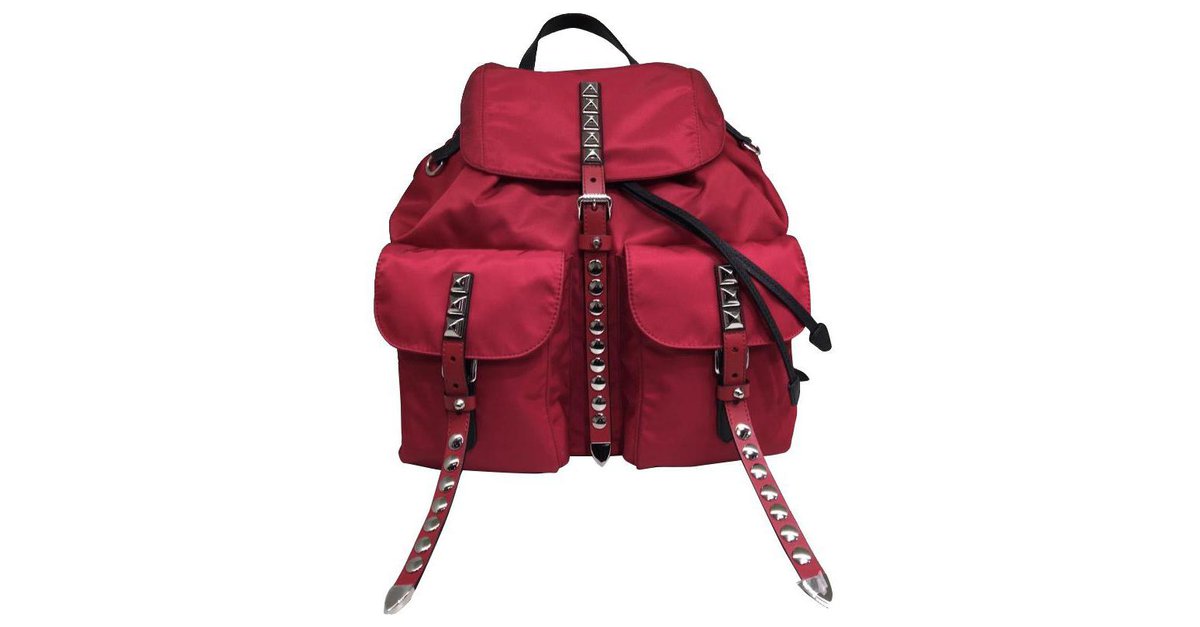 Prada backpack red new Nylon ref.   Joli Closet