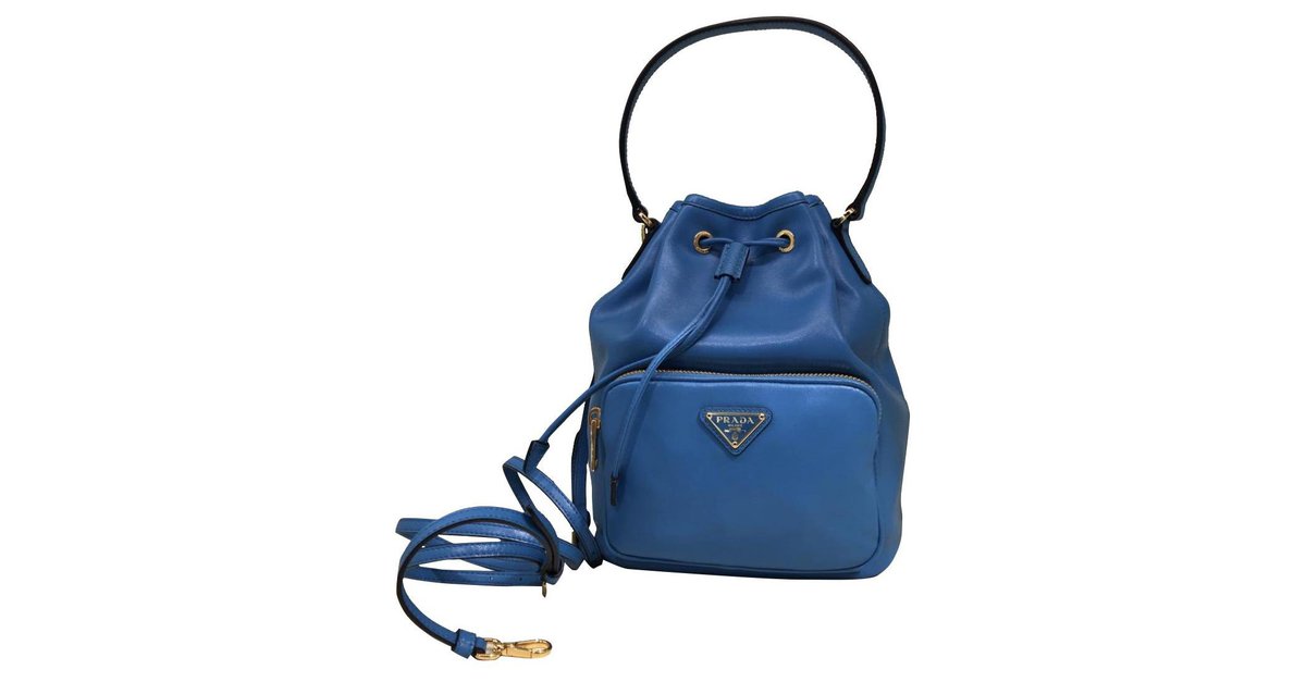 Prada Clutch bags Blue Denim ref.263937 - Joli Closet