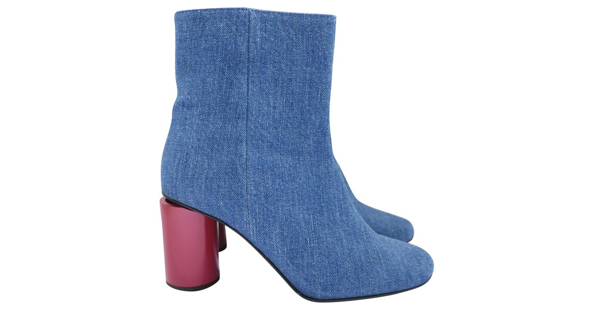 Acne Althea Denim Ankle Boots Blue ref.264192 Joli Closet