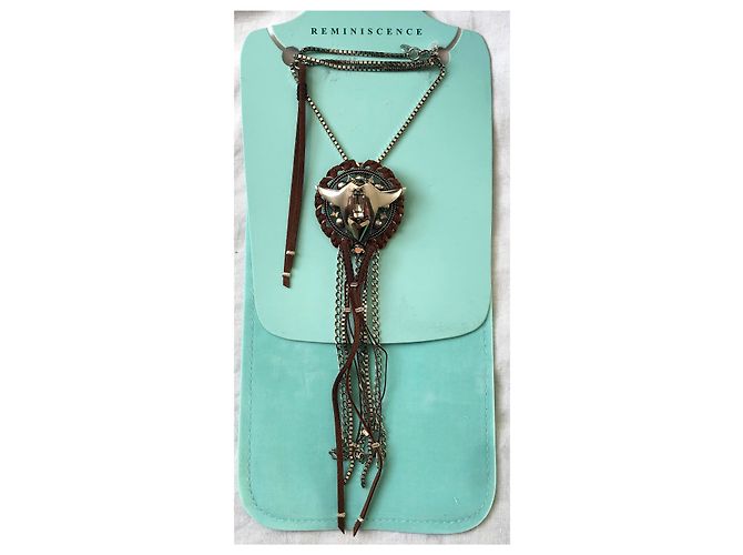 Collier Reminiscence En Strass Et Perles - Occasion Porté - Bijou Fantaisie Cristal