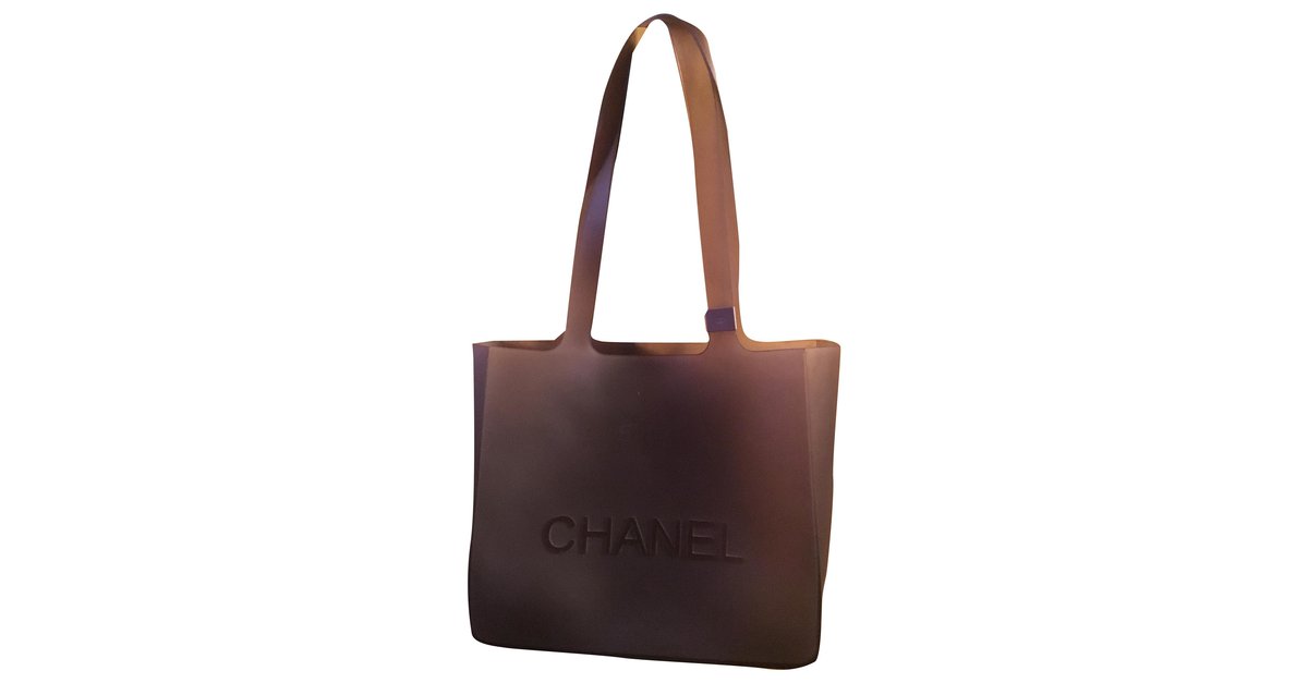 chanel plastic shopping bag