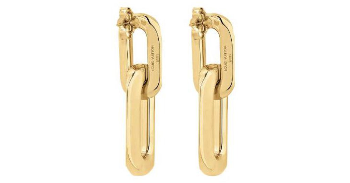Louis Vuitton LV Edge earings Gold hardware Metal ref.264986