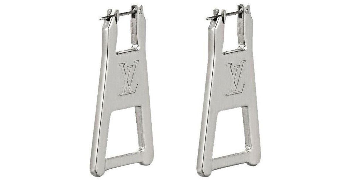 LOUIS VUITTON Earrings / Essential V / Plating / SLV Silvery Silver-plated  ref.457055 - Joli Closet