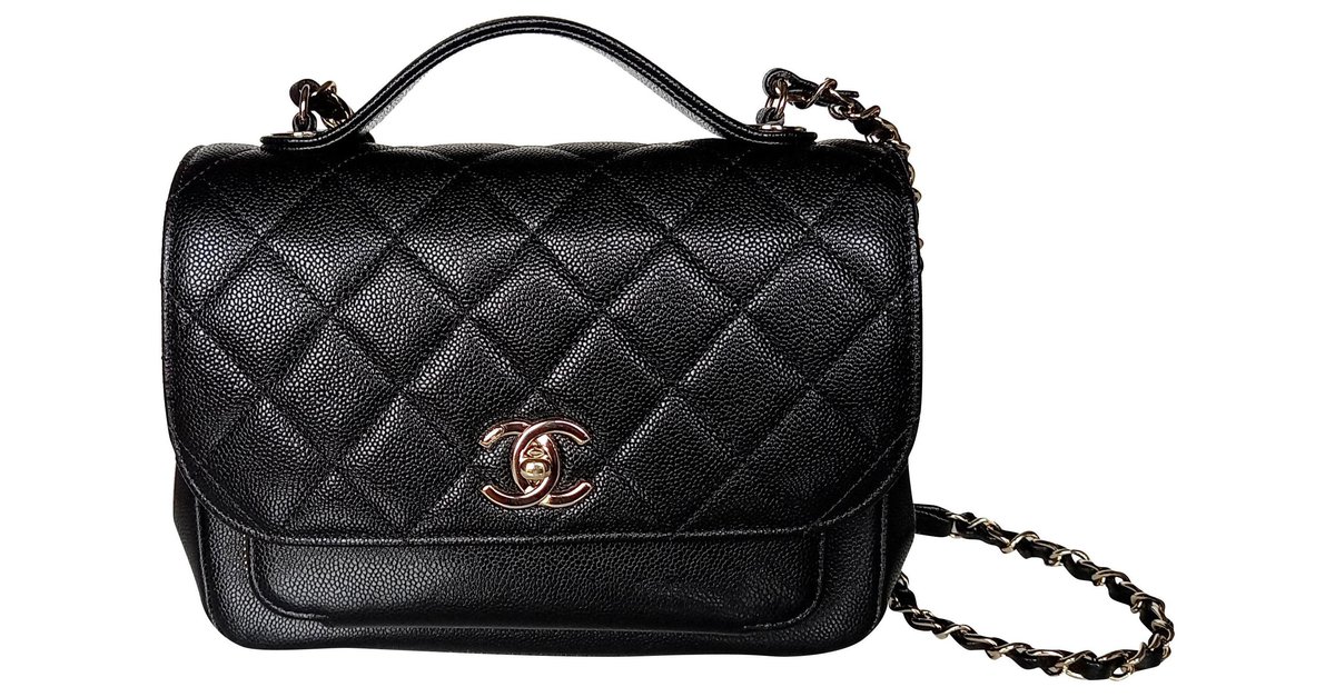 Chanel Red Caviar Leather Small Business Affinity Flap Bag Chanel