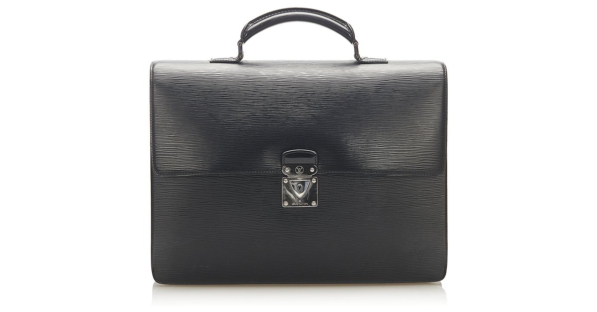 Louis Vuitton Black Epi Robusto 1 Briefcase Leather ref.269408 - Joli Closet