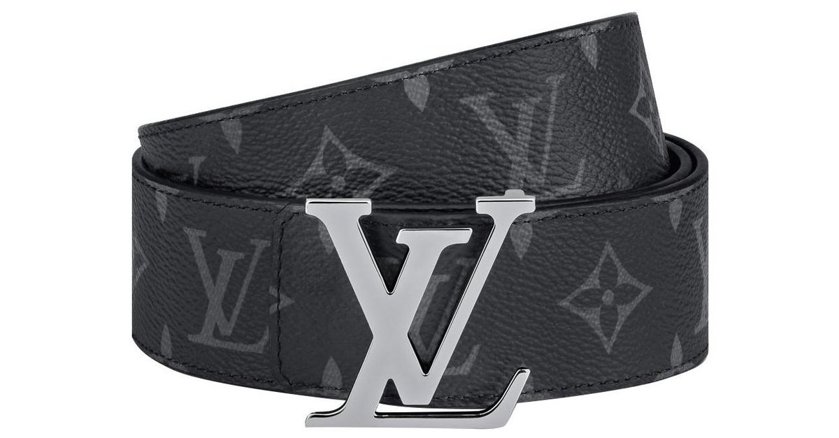 Louis Vuitton Monogram Eclipse LV Prism Reversible Belt 85CM Louis