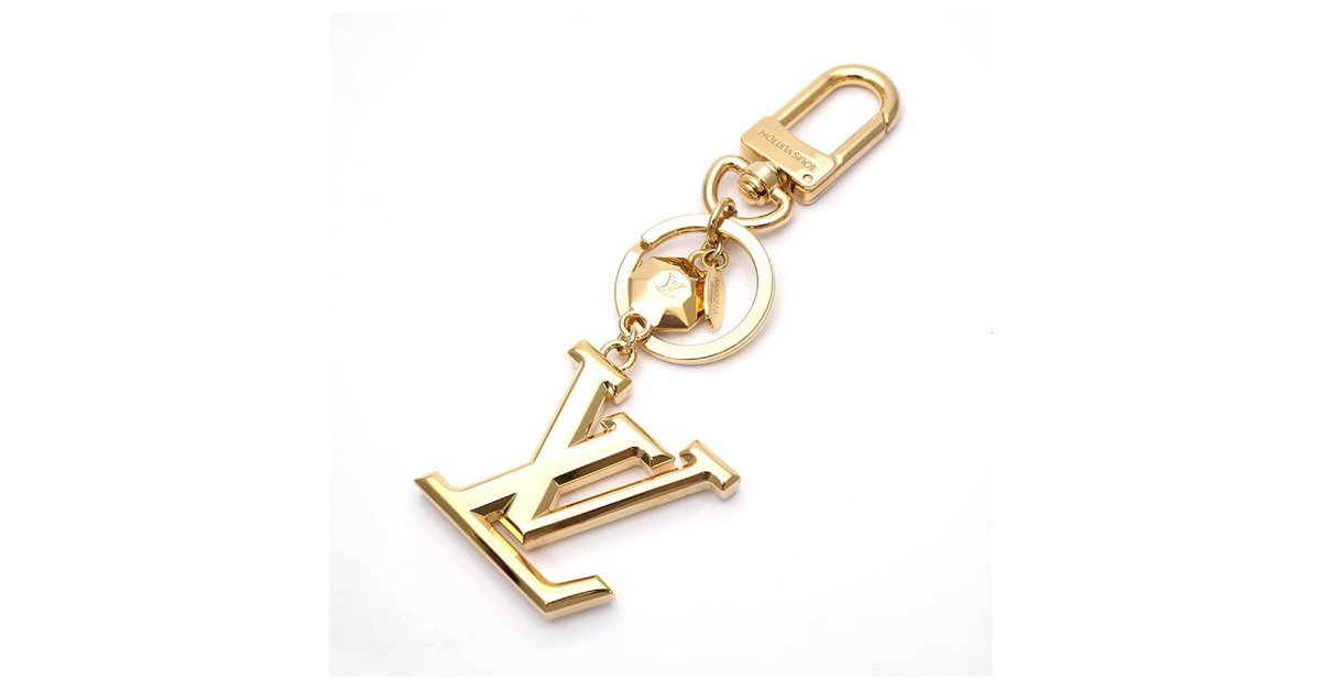 LOUIS VUITTON key ring M65216 Keychain LV Facet metal gold unisex New –