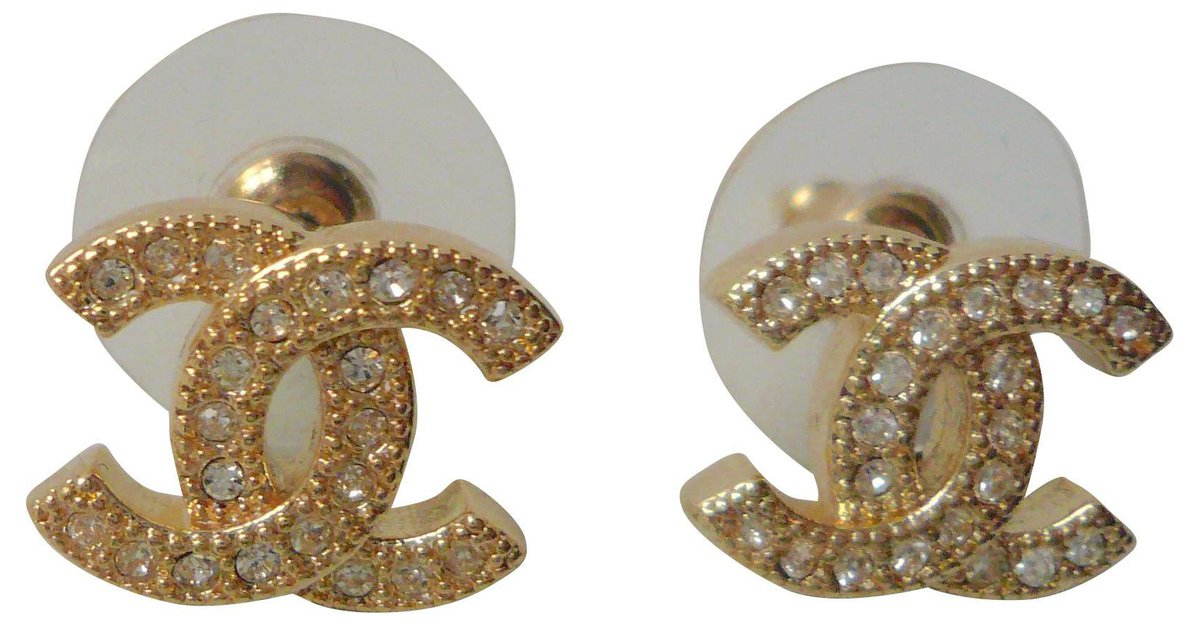 CHANEL New CC motif stud earrings Gold hardware Metal ref.272558 - Joli  Closet
