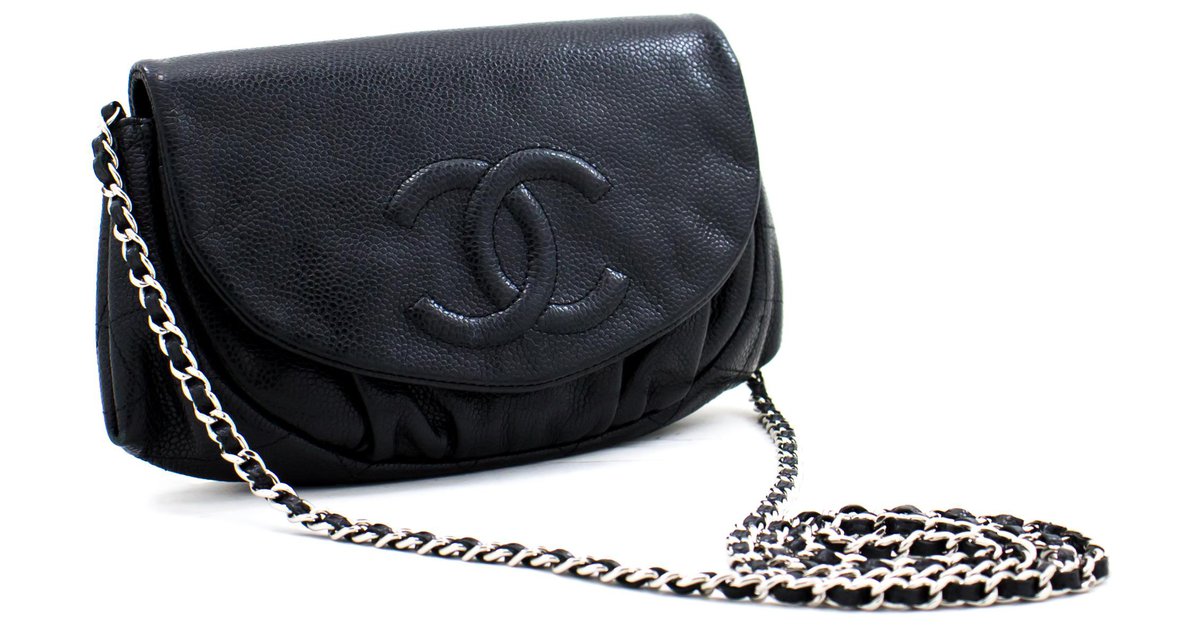 Chanel 2008 Caviar Half Moon Bag · INTO