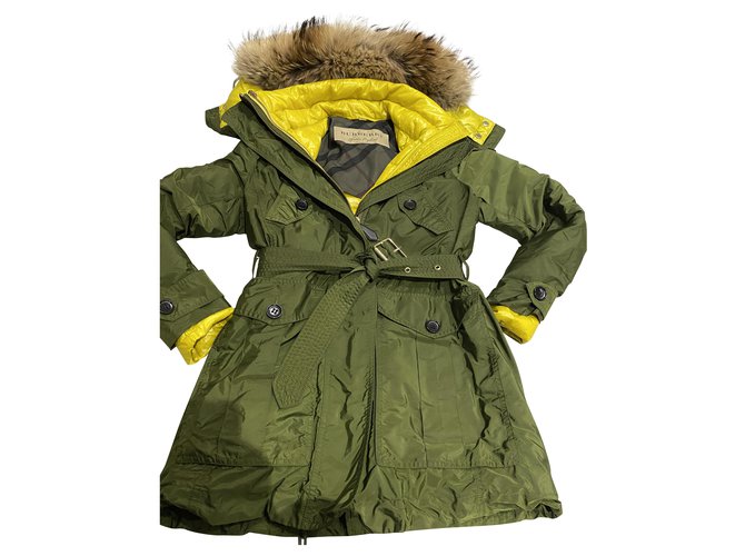 WATERPROOF BURBERRY LINED DTRENCH 2EN YELLOW KHAKI RATON HAIR