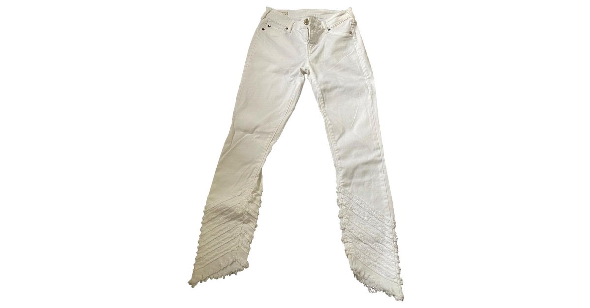 women's all white true religion jeans