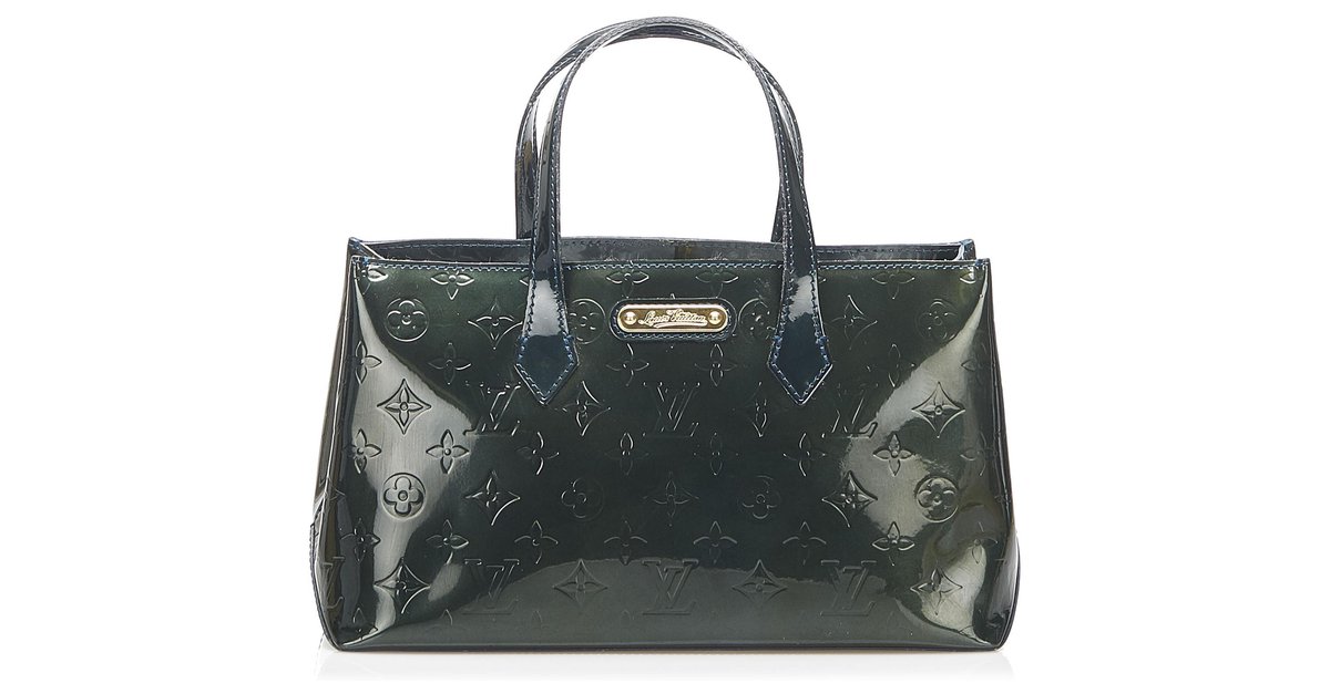 Louis Vuitton Dark Green Vernis Wilshire PM Bag