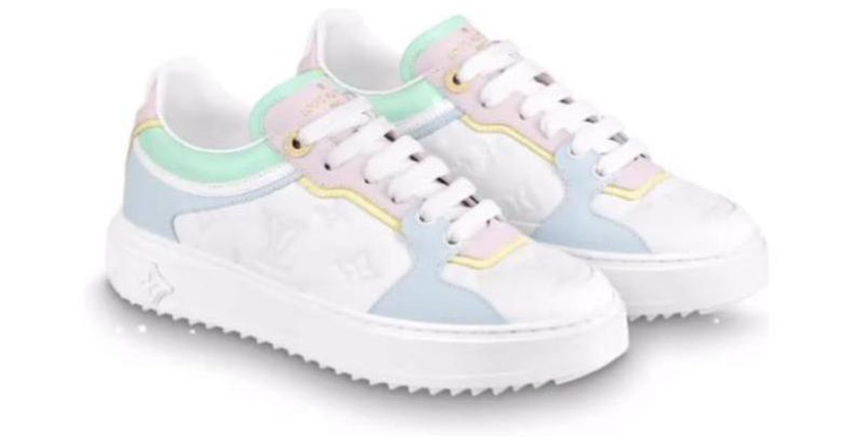 Louis Vuitton Sneakers White Multiple colors Leather ref.446803