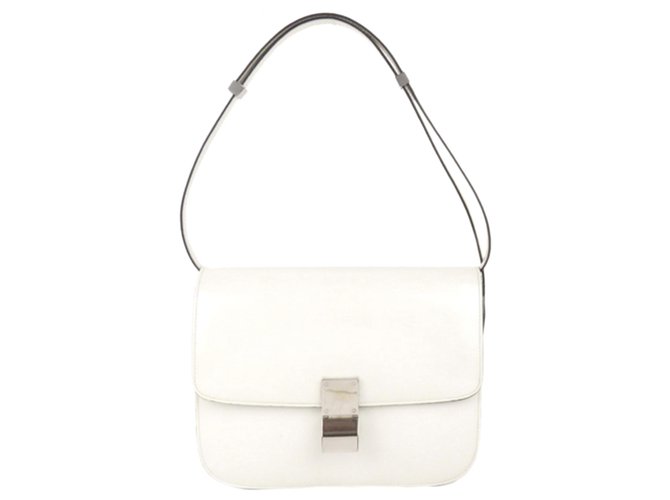 【CELINE】VIPセール！キュイル ミニ バッグ チョークホワイト CELINE - セリーヌ ミニ ブザス キュイル トリオンフ ショルダー