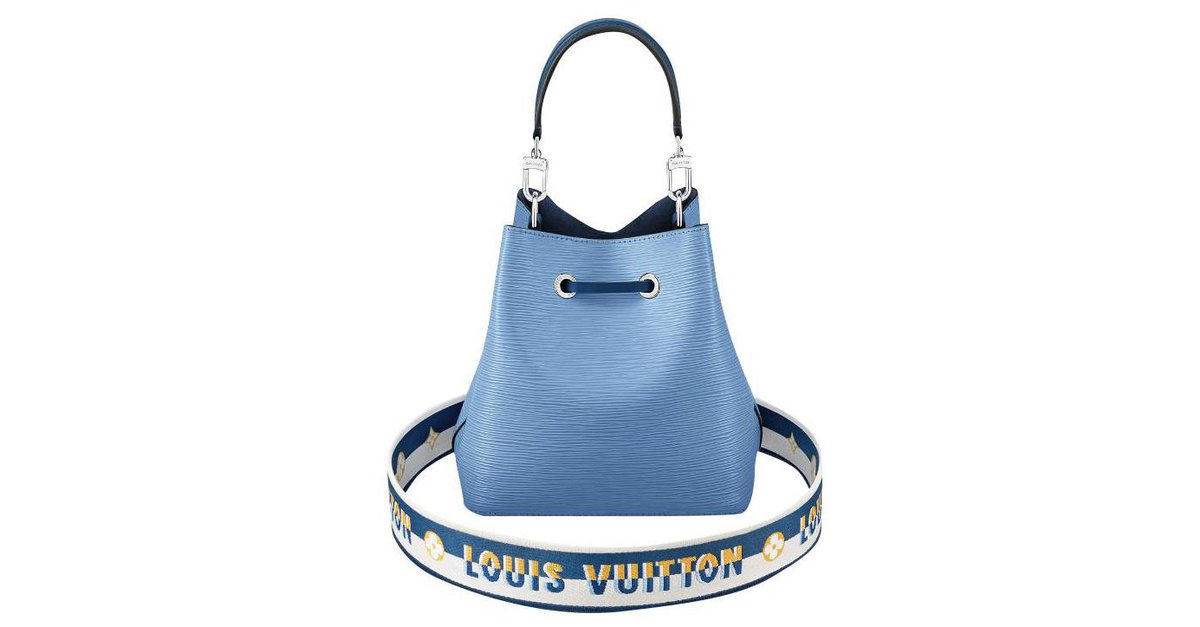 Louis Vuitton Blue Epi NeoNoe BB Silver Hardware, 2021 Available