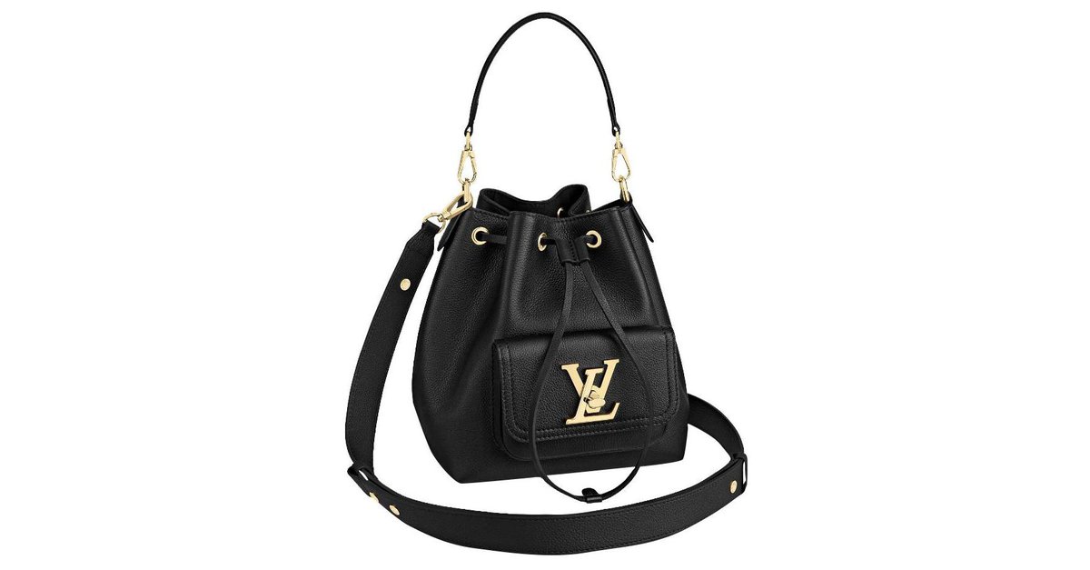 Louis Vuitton Nano Lockme Bucket Calf Leather Bag