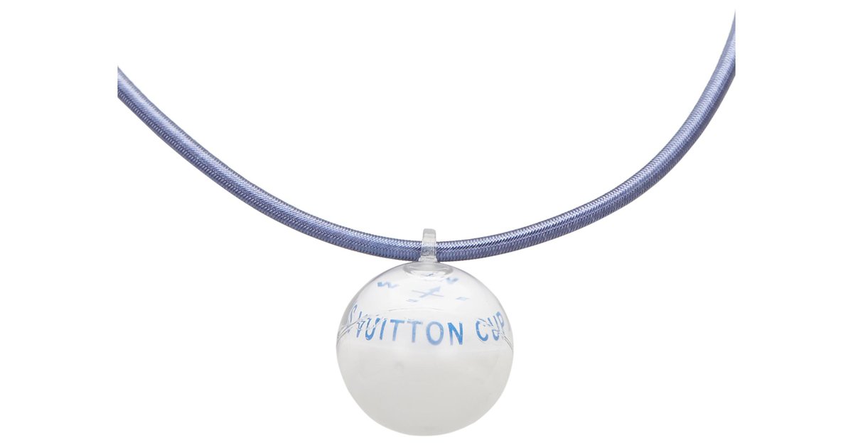 Louis Vuitton White LV Cup 2000 Compass Necklace Blue Dark blue Plastic  Cloth ref.338043 - Joli Closet