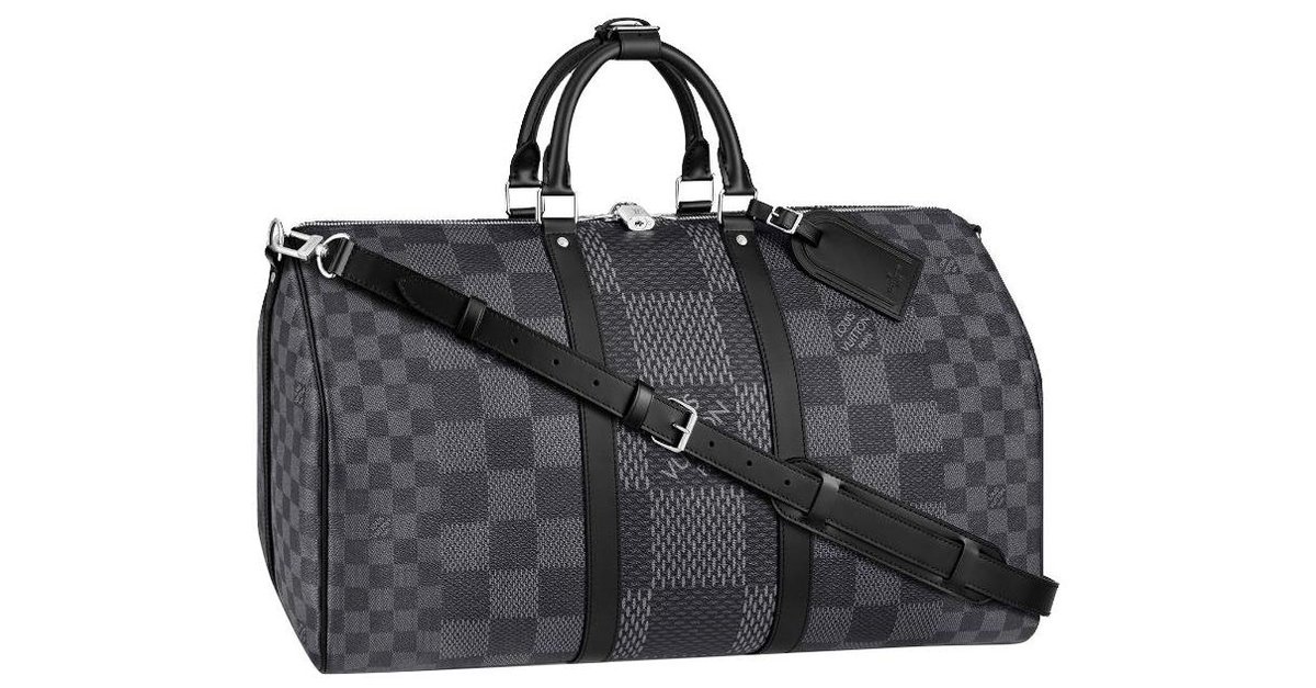 Louis Vuitton Keepall 50 Black Leather ref.884479 - Joli Closet