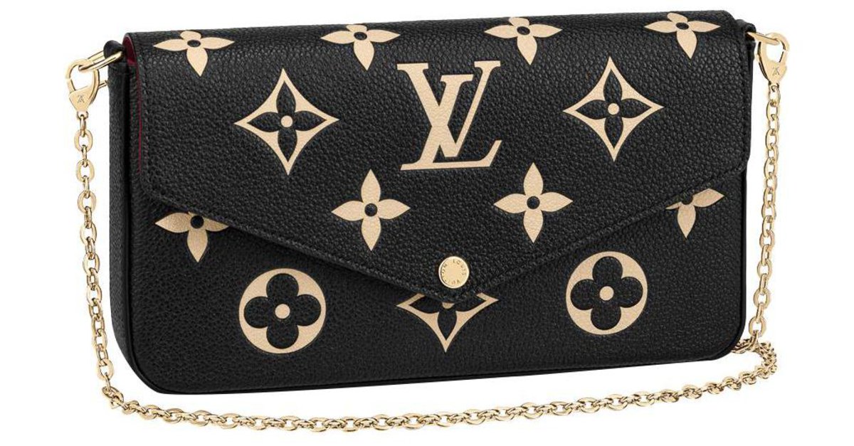 Louis Vuitton LV Felicie pochette damier new Beige Leather ref