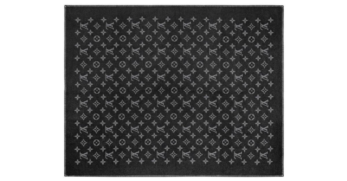 Louis Vuitton Big Logo On The Bottom Black Blanket - Tagotee