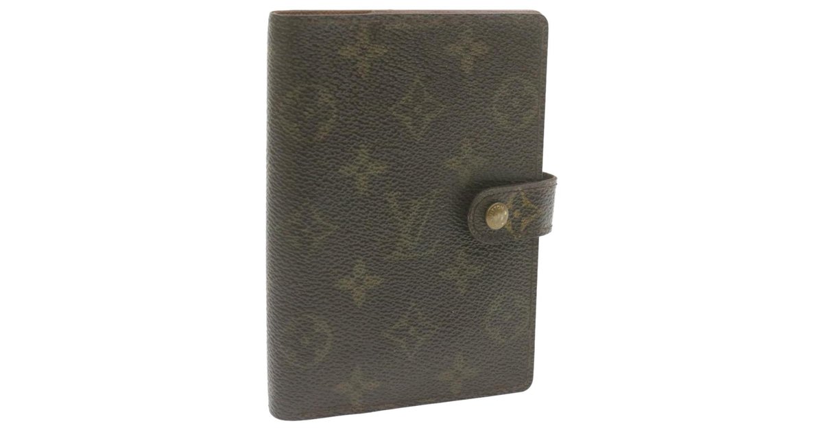 LOUIS VUITTON Monogram Agenda PM Day Planner Cover R20005 LV Auth 34010