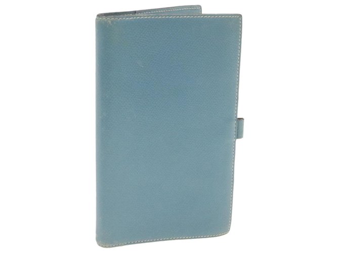 Hermès HERMES Agenda PM Day Planner Cover Leather Light Blue Auth
