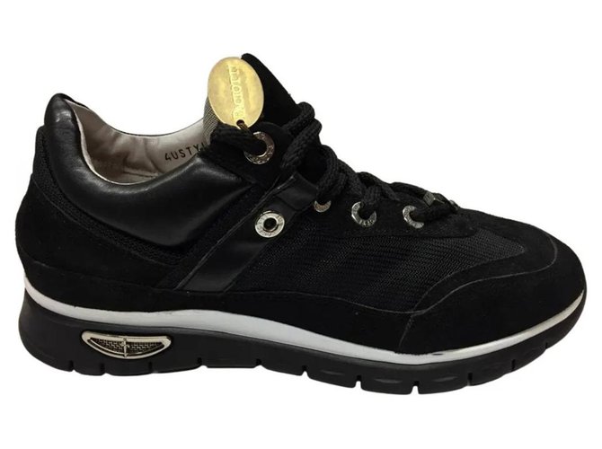 Cesare Paciotti Sneakers Black Deerskin ref.288412 - Joli Closet