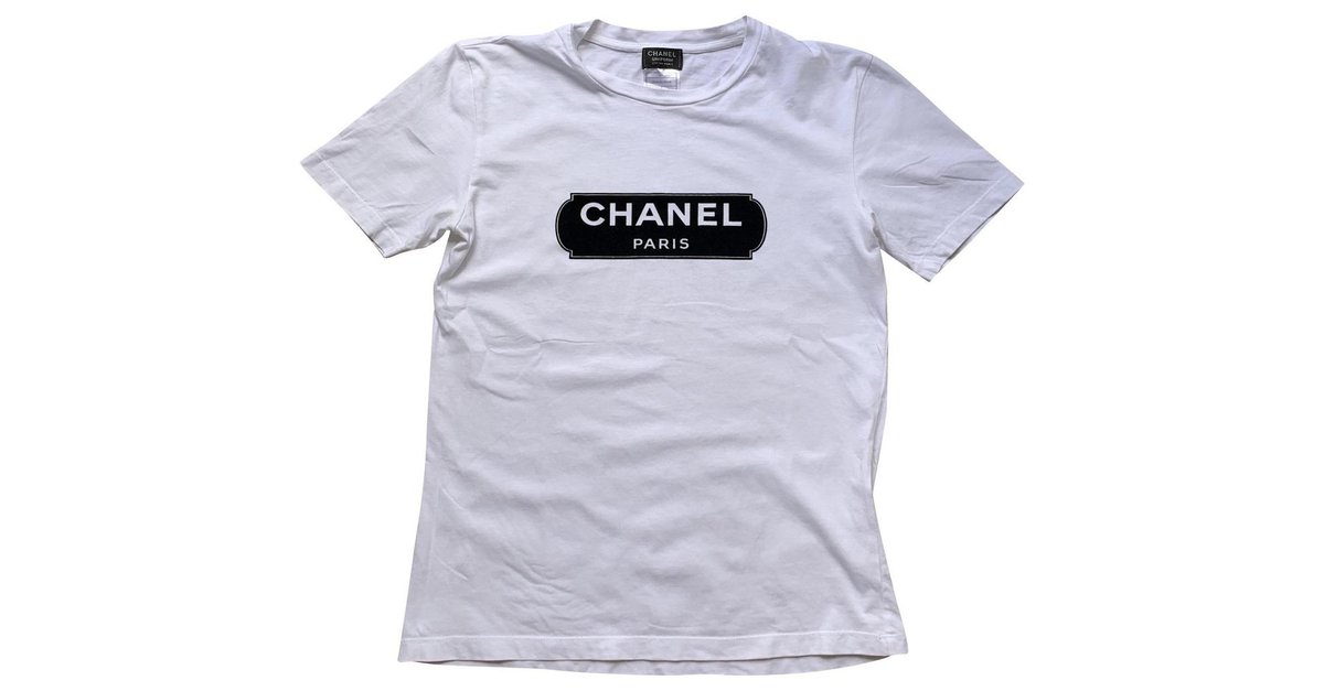CHANEL, Tops, Chanel Tshirt Xl Black Rare Size