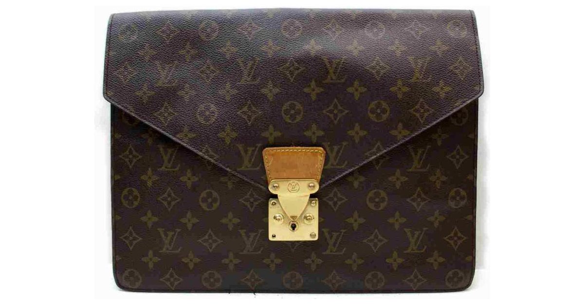 Louis Vuitton Monogram Porte Documents Senateur Pochette Briefcase