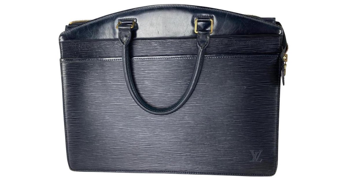 Louis Vuitton Black Epi Leather Noir Riviera Vanity Tote Bag w Luggage –  Bagriculture