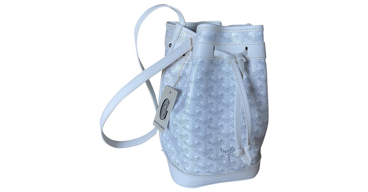 Goyard Small Flot Bucket Bag White Cloth ref.291914 - Joli Closet