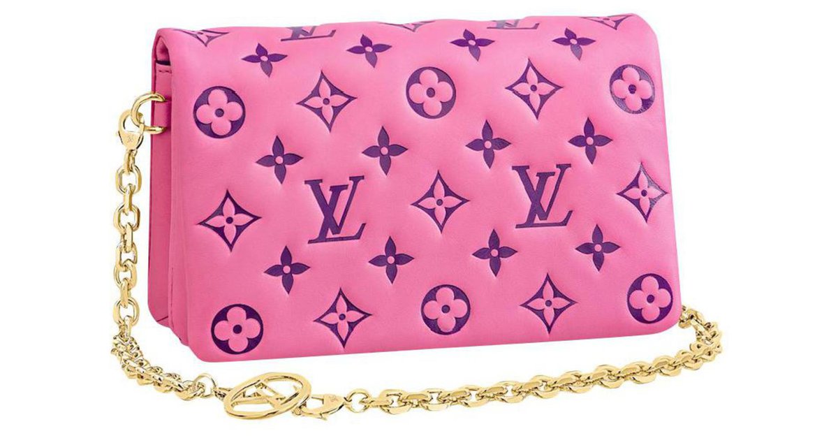 Louis Vuitton LV Pochette Coussin Pink Lambskin ref.293051 - Joli