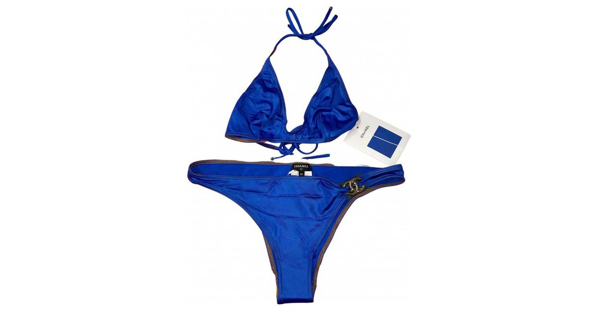 Chanel Swimwear Navy blue Lycra ref.293211