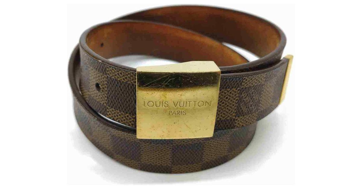 Louis Vuitton Ceinture Carre Leather Belt