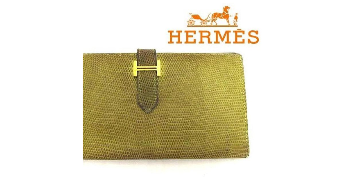 Hermes Constance Womens Folding Wallets, Yellow