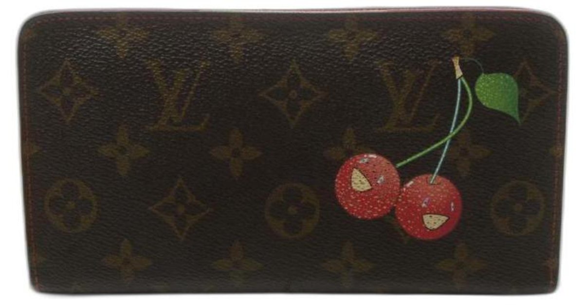 Louis Vuitton Limited Rare Monogram Cerise Cherry Zippy Wallet Cherries  860580