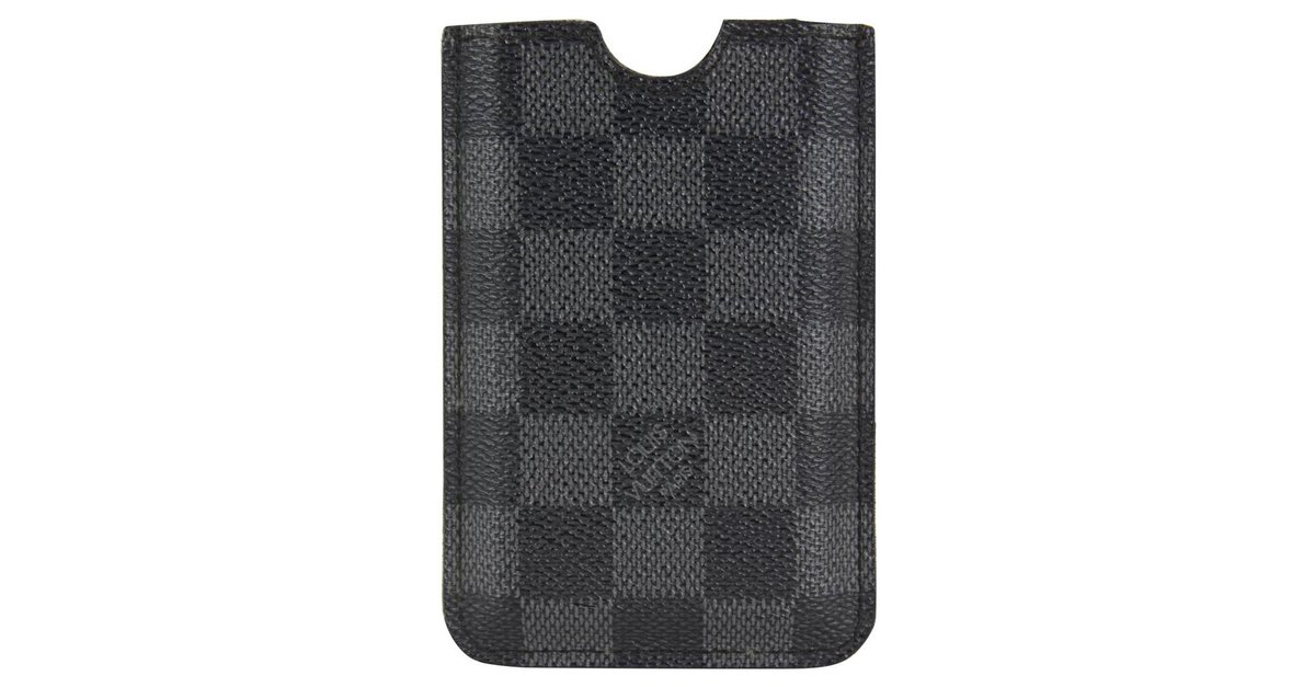 Louis Vuitton Black Damier Graphite iPhone 3G Case or Card Holder 22lvs1230