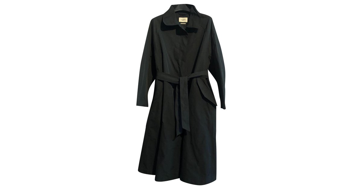 Isabel Marant Trench coats Black Polyester ref.296825 Joli Closet