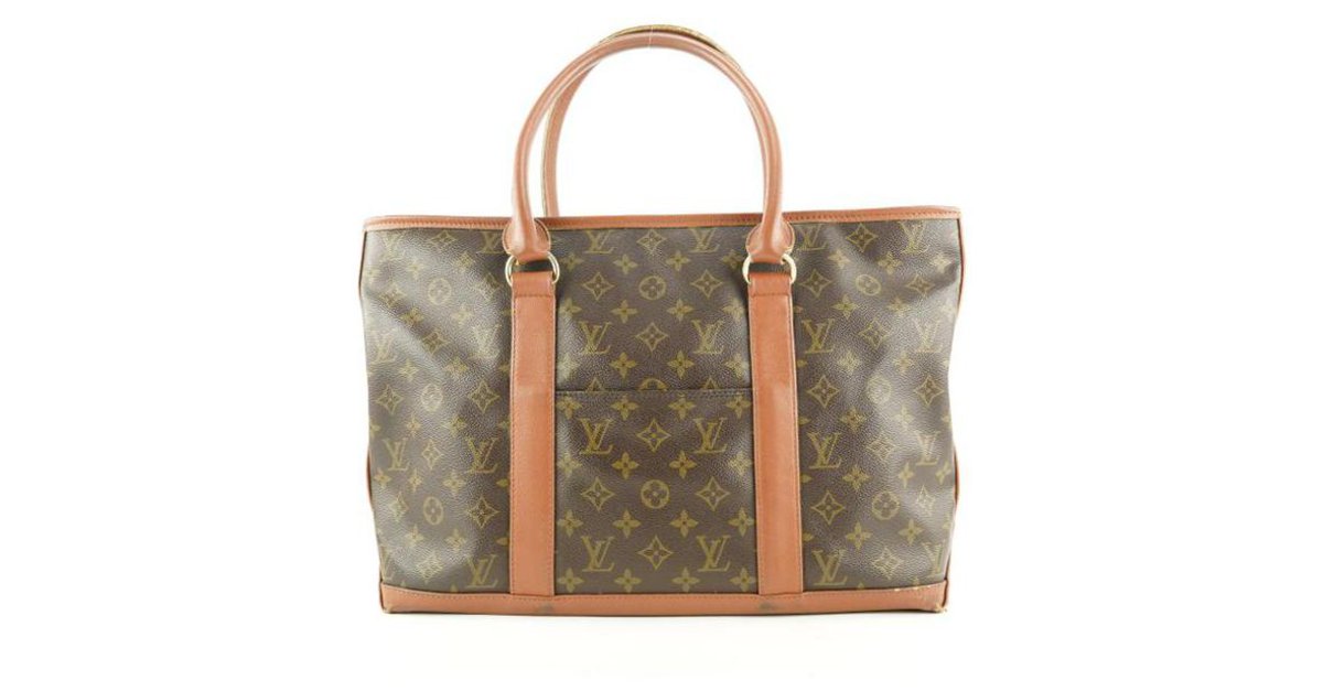 Vintage Louis Vuitton Sac Weekend Monogram Canvas Tote Bag