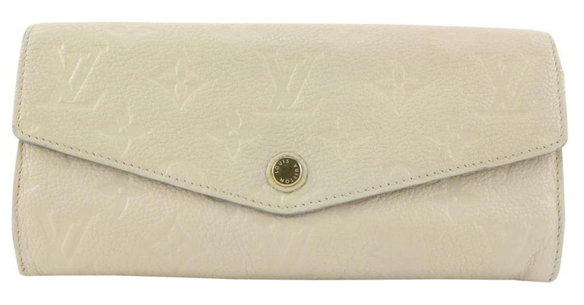 Louis Vuitton Ivory Empreinte Sarah Curieuse Long Flap Wallet Leather  ref.298501 - Joli Closet