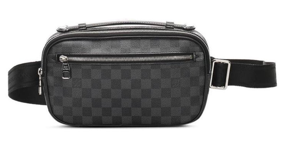 Louis Vuitton Damier Graphite Ambler Waist Bag Bumbag Men