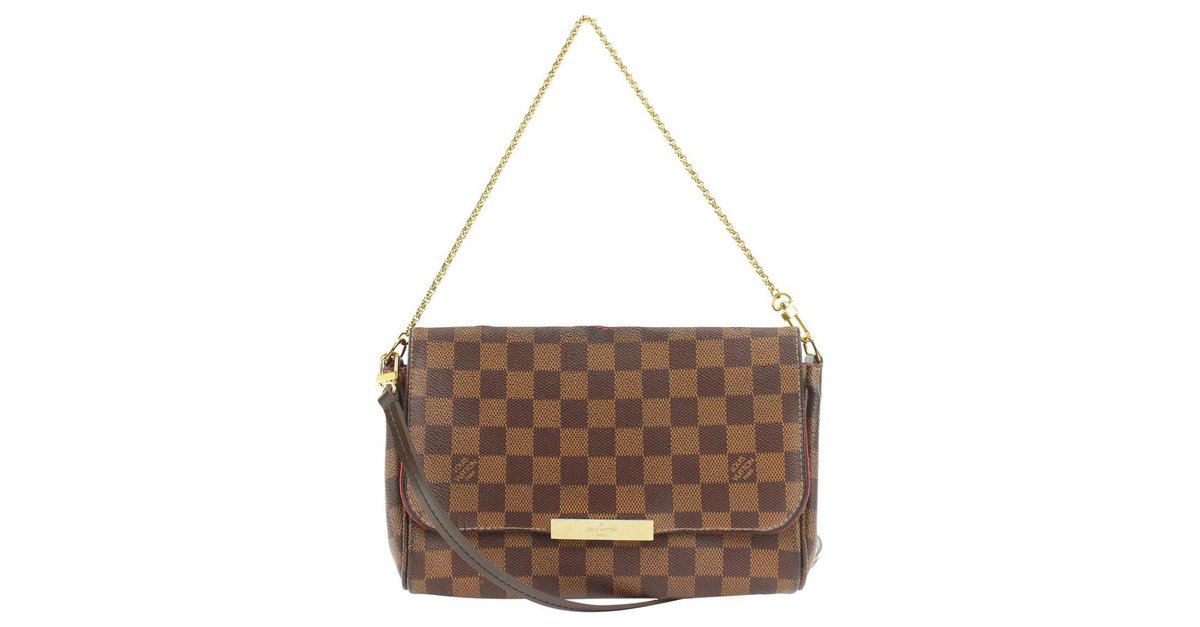 Louis Vuitton Damier Ebene Favorite MM 2way Crossbody Flap Bag Chain  ref.298690 - Joli Closet